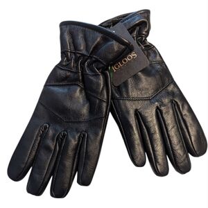 IGLOOS Women's Thinsulate Leather Gloves Black Medium